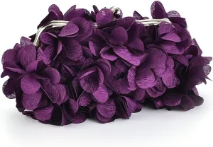 Flower Evening Clutch Purse Elegant Handbag Solid Color Artificial Flowers Handbag Stylish Crossbody Bag Chic Hobo B