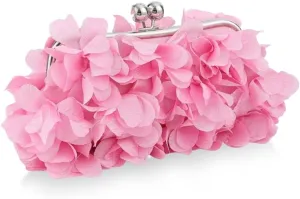 Flower Evening Clutch Purse Elegant Handbag Solid Color Artificial Flowers Handbag Stylish Crossbody Bag Chic Hobo B
