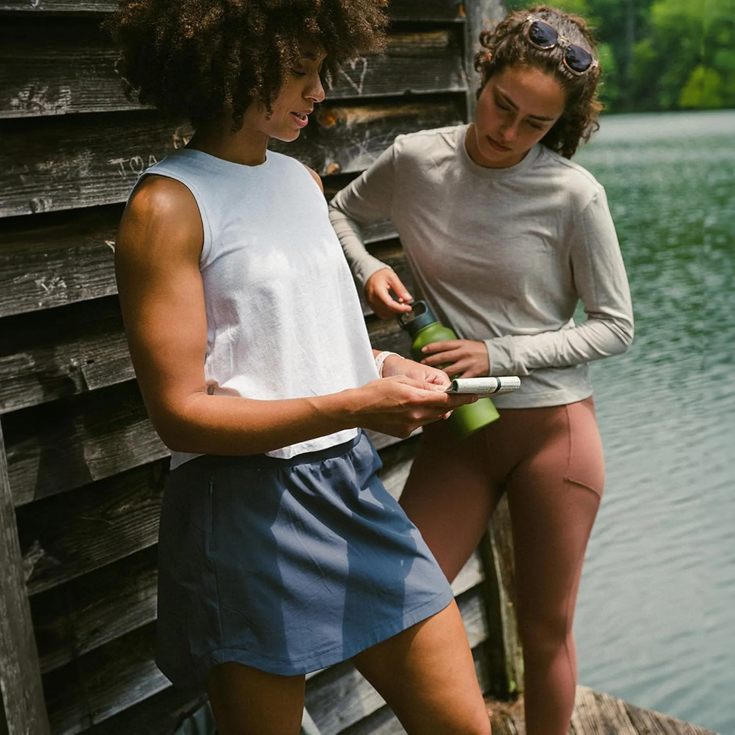 Free Fly Women's Lined Active Breeze Skort, 15" - Bamboo Viscose Liner, UPF 50  Sun Protection, Stretch Skirts for Women