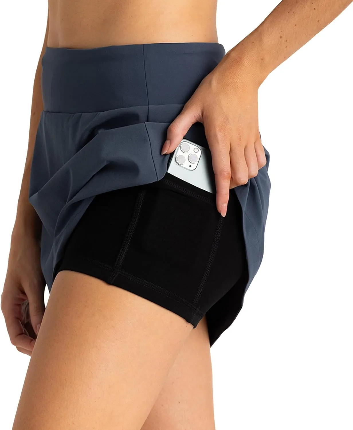 Free Fly Women's Lined Active Breeze Skort, 15" - Bamboo Viscose Liner, UPF 50  Sun Protection, Stretch Skirts for Women