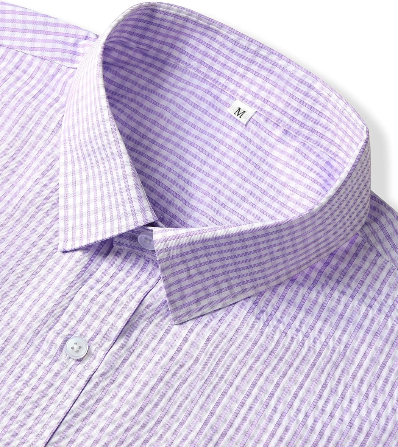GIANEN Mens Grade 4 Wrinkle-Resistant Plaid Button-Down Cotton Long Sleeve Regular Fit Gingham Dress Shirts