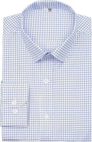 GIANEN Mens Grade 4 Wrinkle-Resistant Plaid Button-Down Cotton Long Sleeve Regular Fit Gingham Dress Shirts