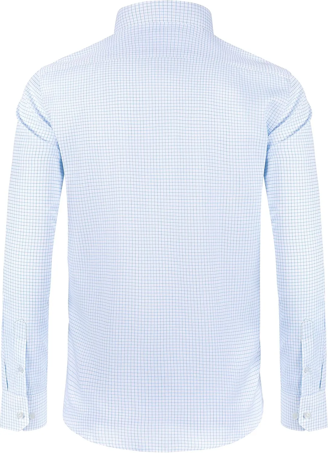 GIANEN Mens Grade 4 Wrinkle-Resistant Plaid Button-Down Cotton Long Sleeve Regular Fit Gingham Dress Shirts