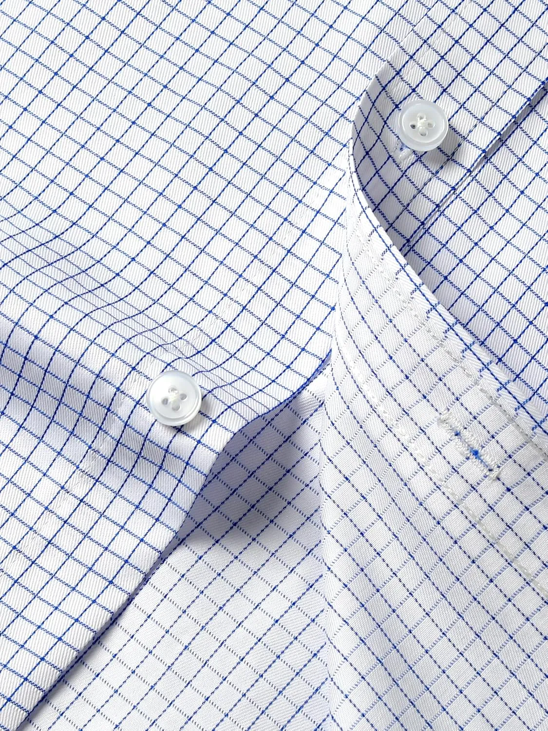 GIANEN Mens Grade 4 Wrinkle-Resistant Plaid Button-Down Cotton Long Sleeve Regular Fit Gingham Dress Shirts