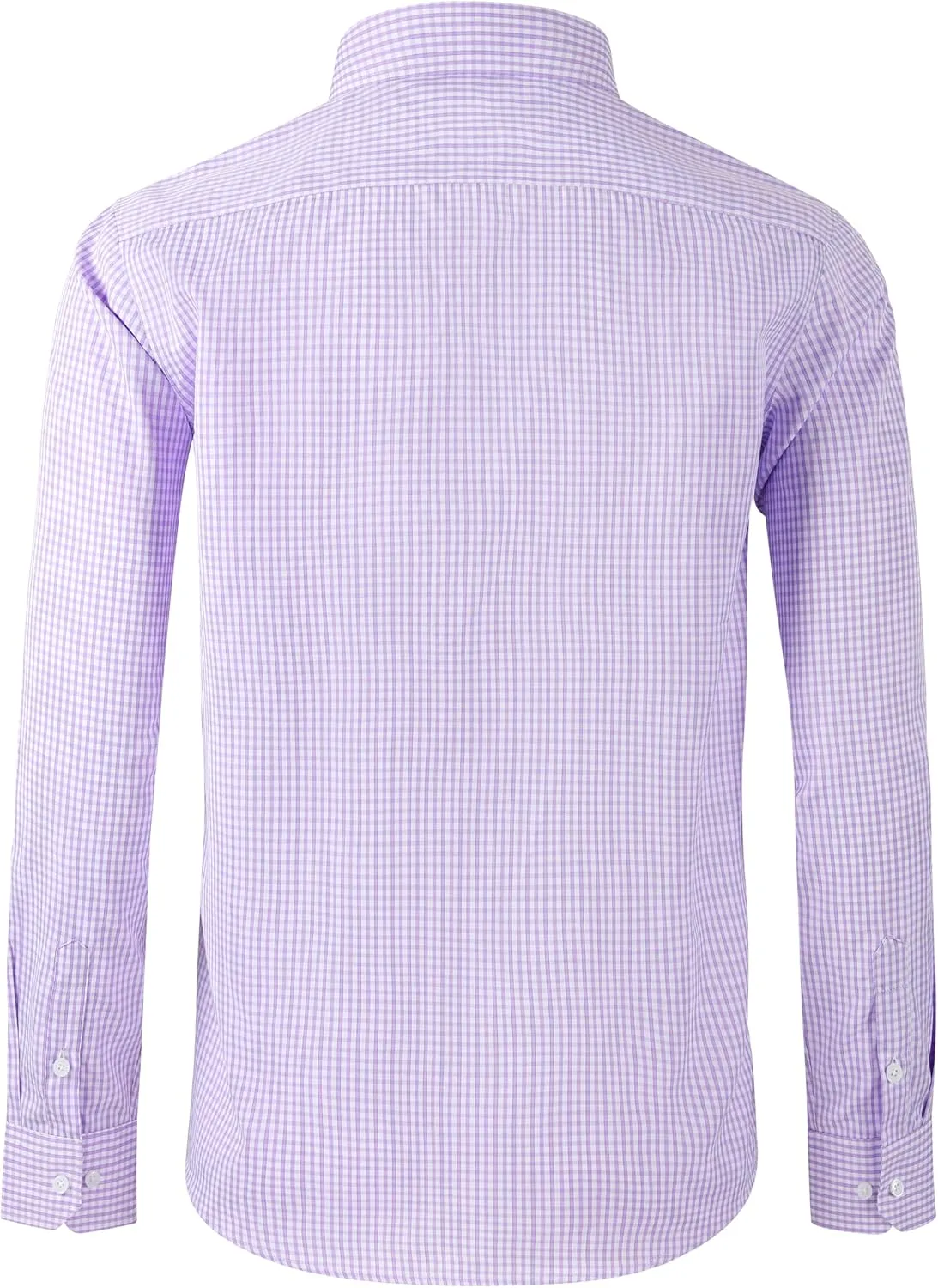 GIANEN Mens Grade 4 Wrinkle-Resistant Plaid Button-Down Cotton Long Sleeve Regular Fit Gingham Dress Shirts