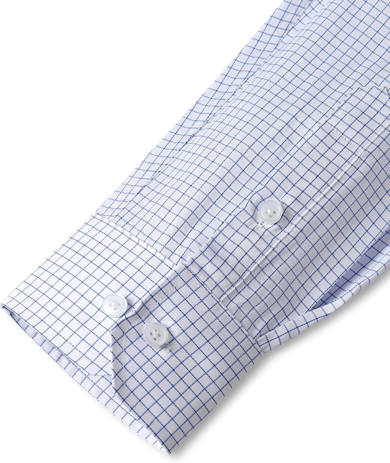 GIANEN Mens Grade 4 Wrinkle-Resistant Plaid Button-Down Cotton Long Sleeve Regular Fit Gingham Dress Shirts