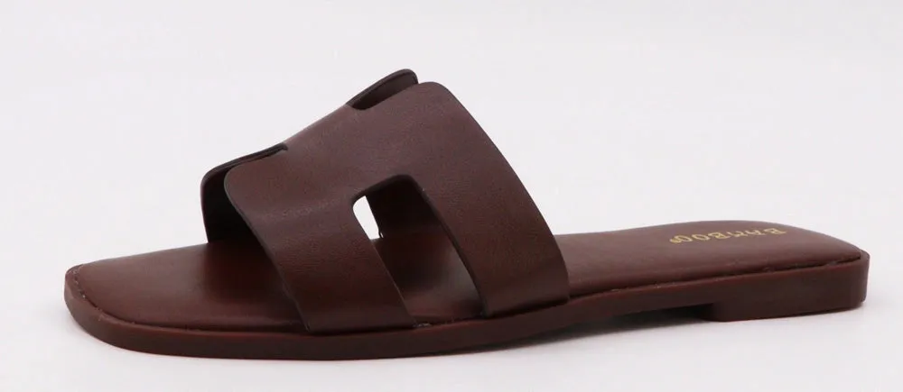 H Cutout Slide Sandal