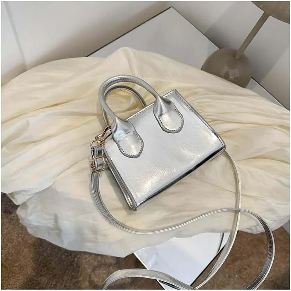 Handbag Women's Small Square Pearl Solid Color Shoulder & Crossbody Bag Tote Hobo Bags