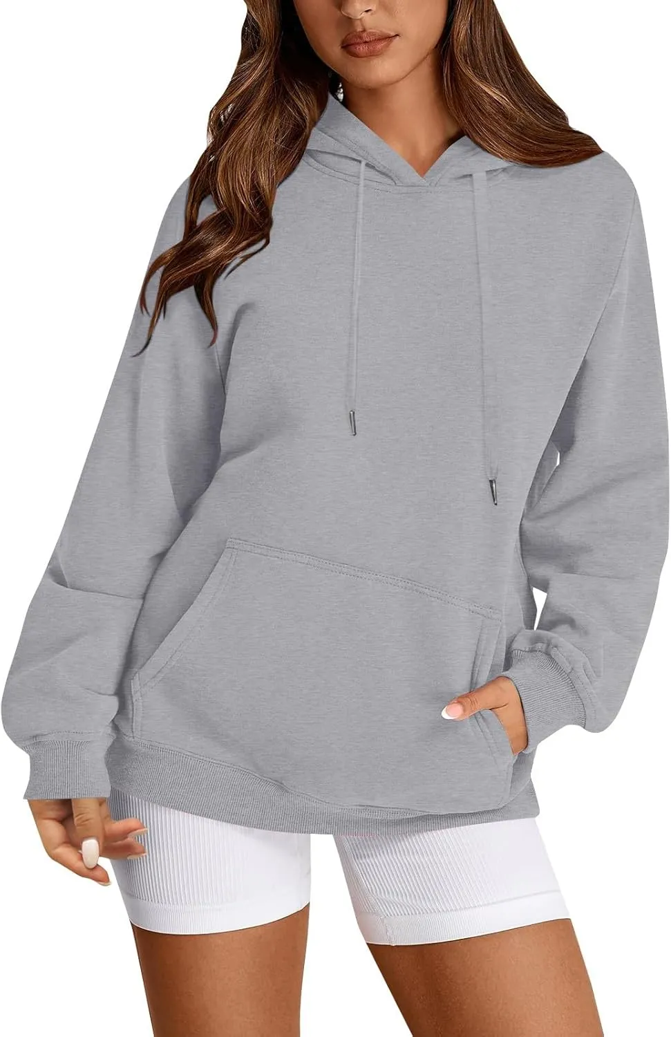 Hoodies for Women Fleece Lined Long Sleeve Hooded Sweatshirt Loose Fit Casual Hoodies Pullover with Pockets Fall Clothes