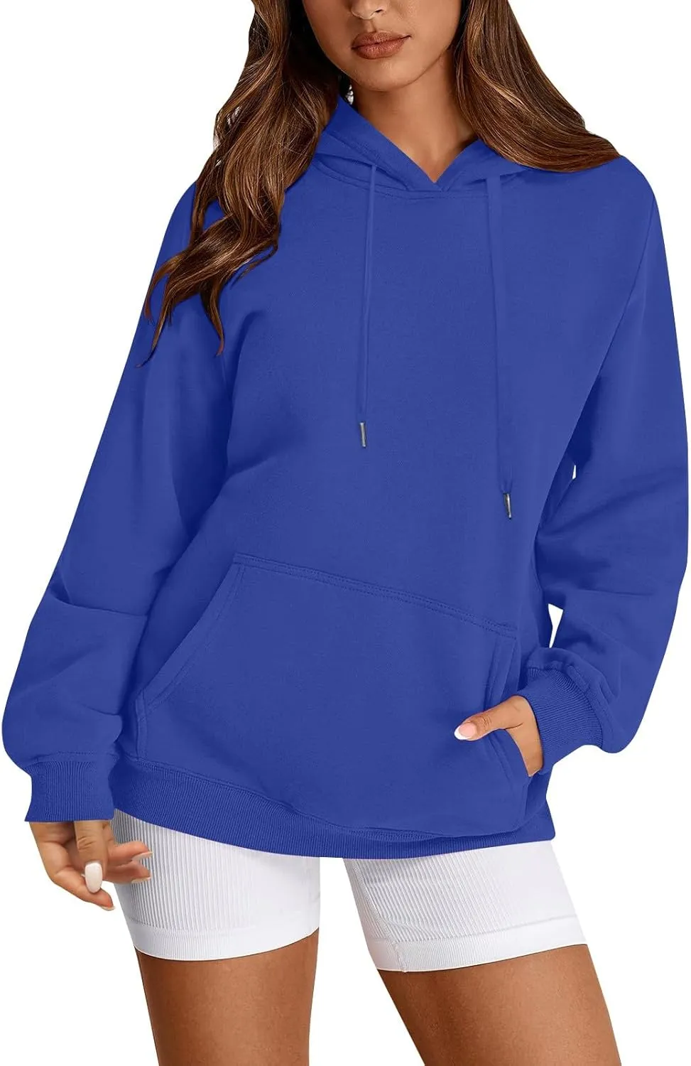 Hoodies for Women Fleece Lined Long Sleeve Hooded Sweatshirt Loose Fit Casual Hoodies Pullover with Pockets Fall Clothes