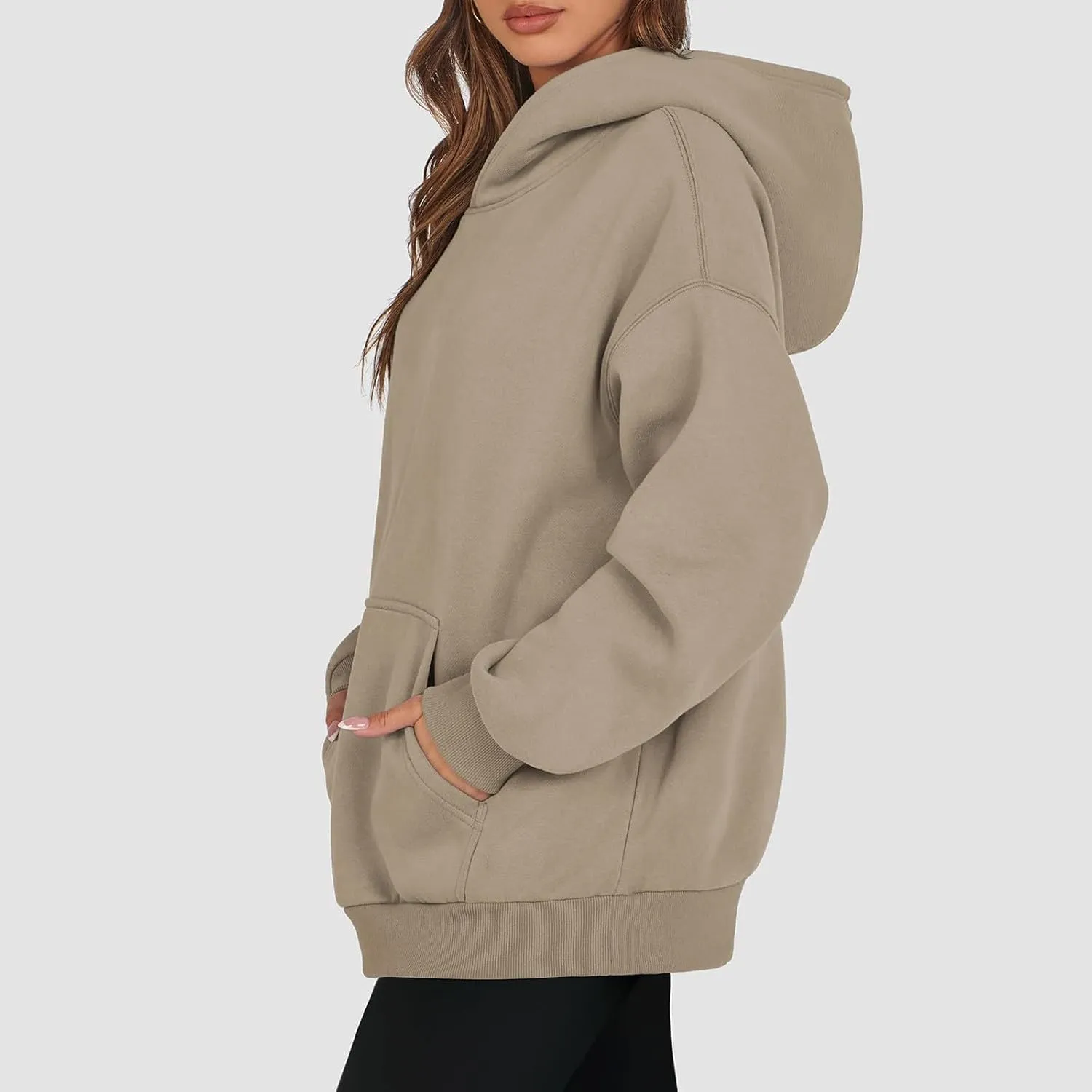 Hoodies for Women Fleece Sweatshirt with Pocket Casual Long Sleeve Oversized Sweatshirts Loose Hooded Sweatshirt