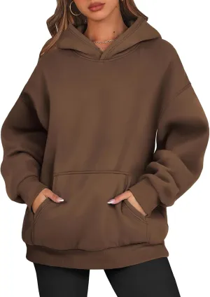 Hoodies for Women Fleece Sweatshirt with Pocket Casual Long Sleeve Oversized Sweatshirts Loose Hooded Sweatshirt