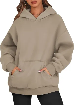 Hoodies for Women Fleece Sweatshirt with Pocket Casual Long Sleeve Oversized Sweatshirts Loose Hooded Sweatshirt