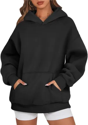 Hoodies for Women Fleece Sweatshirt with Pocket Casual Long Sleeve Oversized Sweatshirts Loose Hooded Sweatshirt