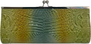 IAMUHI Women's Fashion Crocodile Faux Leather Envelope Clutch Evening Handbag Chain Party Wedding Prom Bag Purse