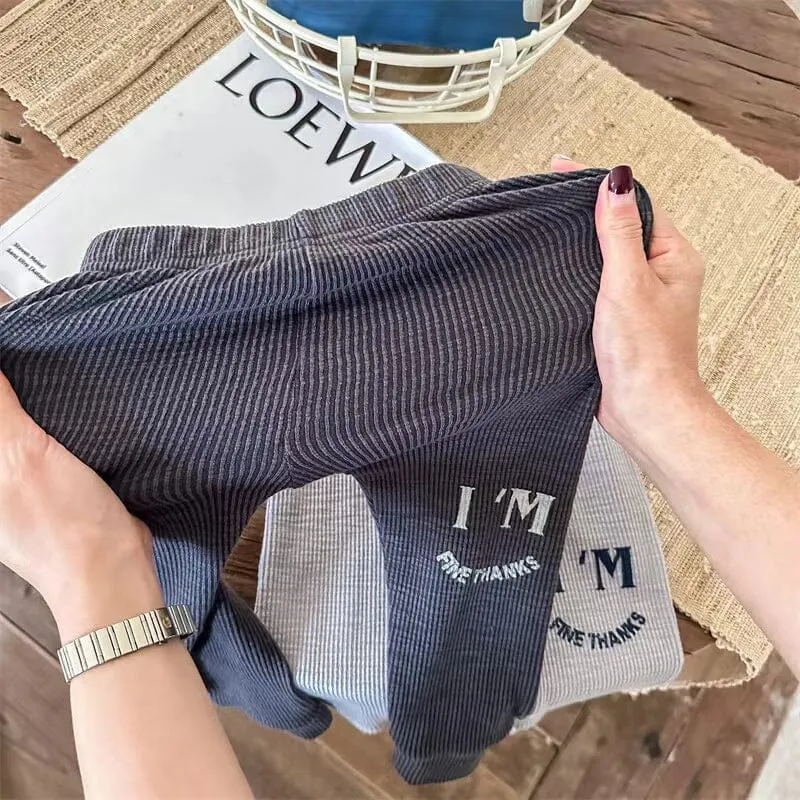 I'm Fine Stripe High Waist Leggings
