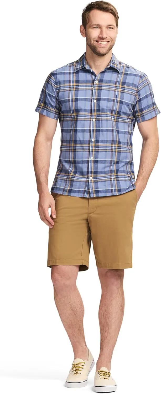 IZOD Men's Saltwater 9.5" Flat Front Chino Short