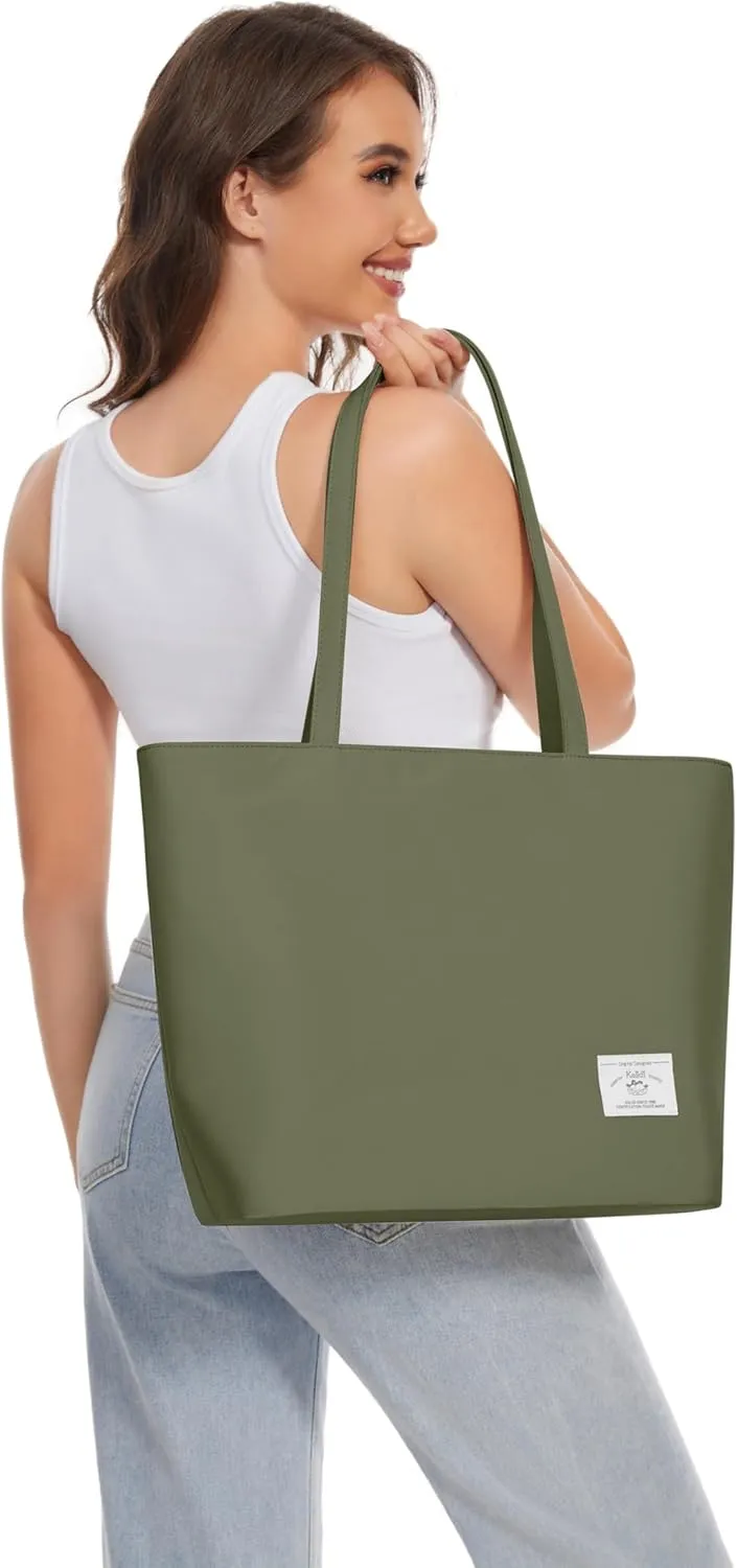 KALIDI Tote Bag for Women Large Waterproof Shoulder Bag Zipper Casual Hobo Handbag Work Shopping Lightweight