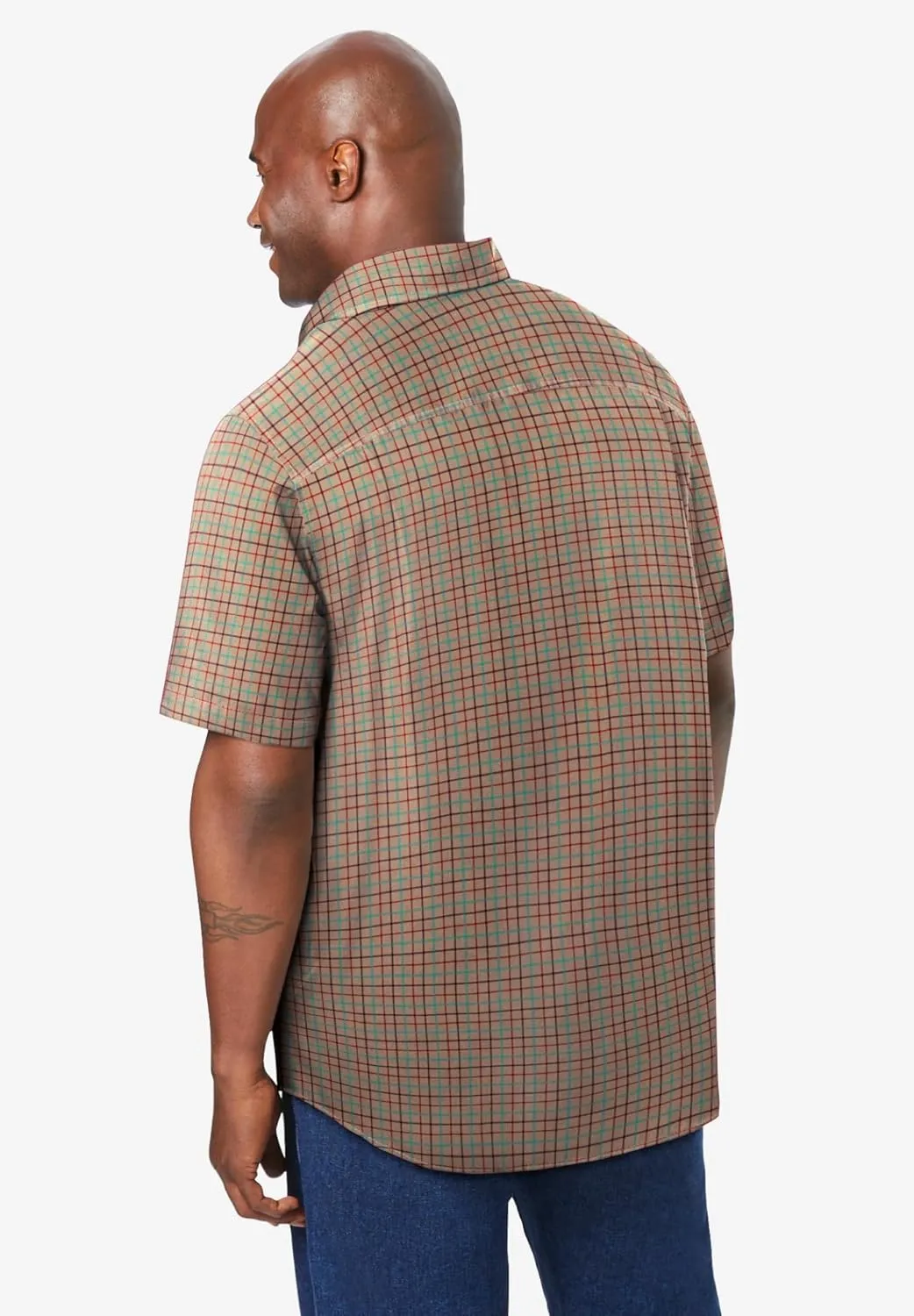 KingSize Men's Big & Tall Short Sleeve Wrinkle-Free Sport Shirt