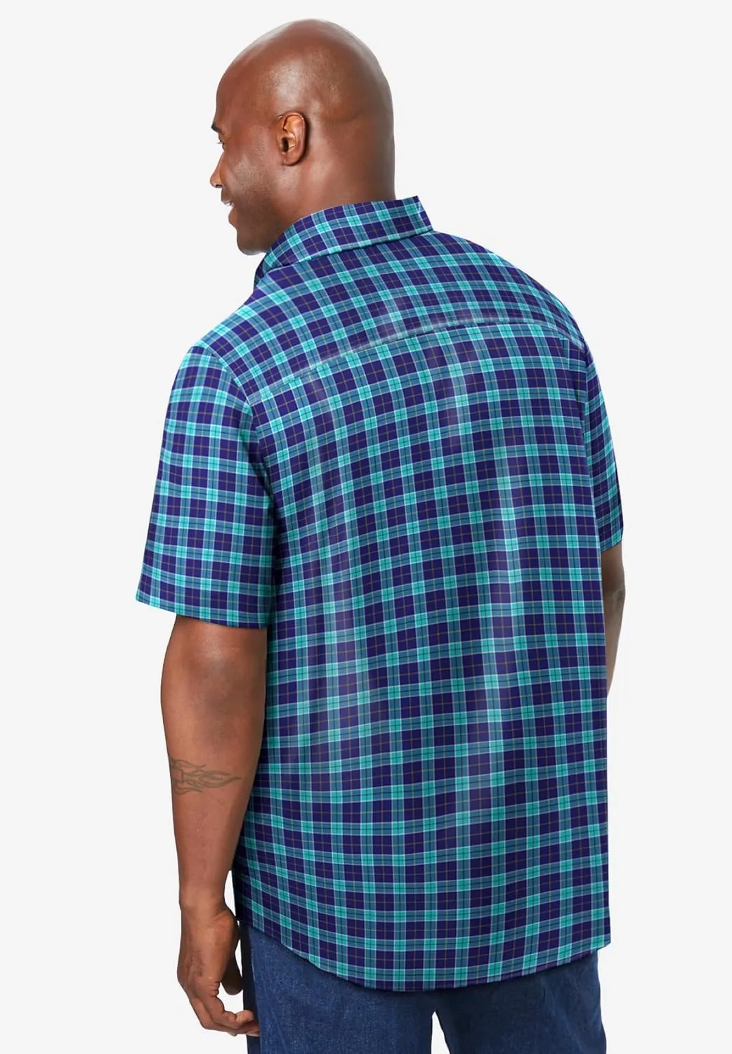 KingSize Men's Big & Tall Short Sleeve Wrinkle-Free Sport Shirt