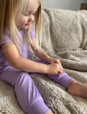 Lavender Bamboo Lyocell Zip Romper