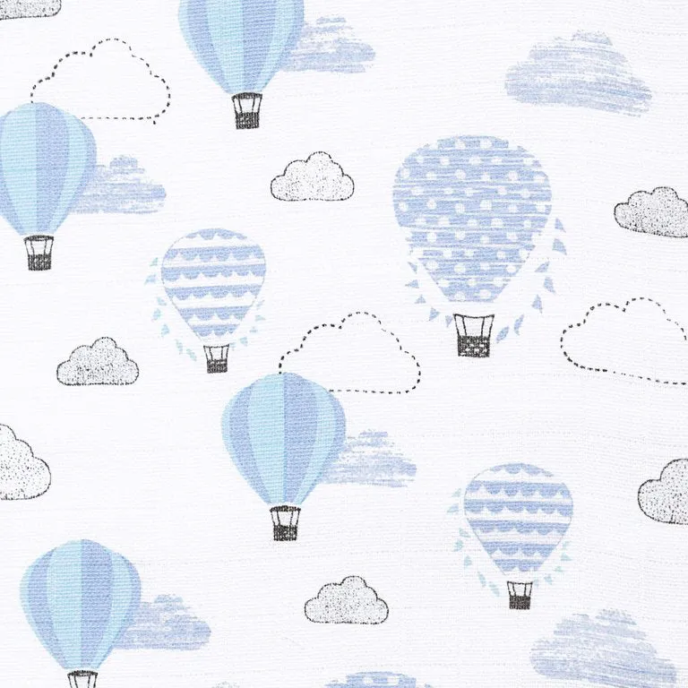 Masilo Organic Muslin Snuggle Blanket - Up, Up & Away(Blue)
