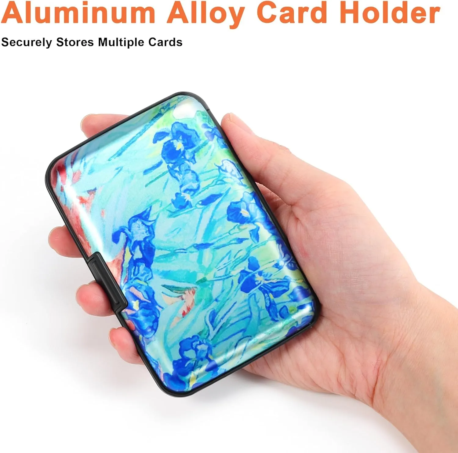 Mayski Credit Card Holder, RFID Blocking, Aluminum Alloy Hard Case, Small Mini Business Metal Wallet for Women Men, Lrises