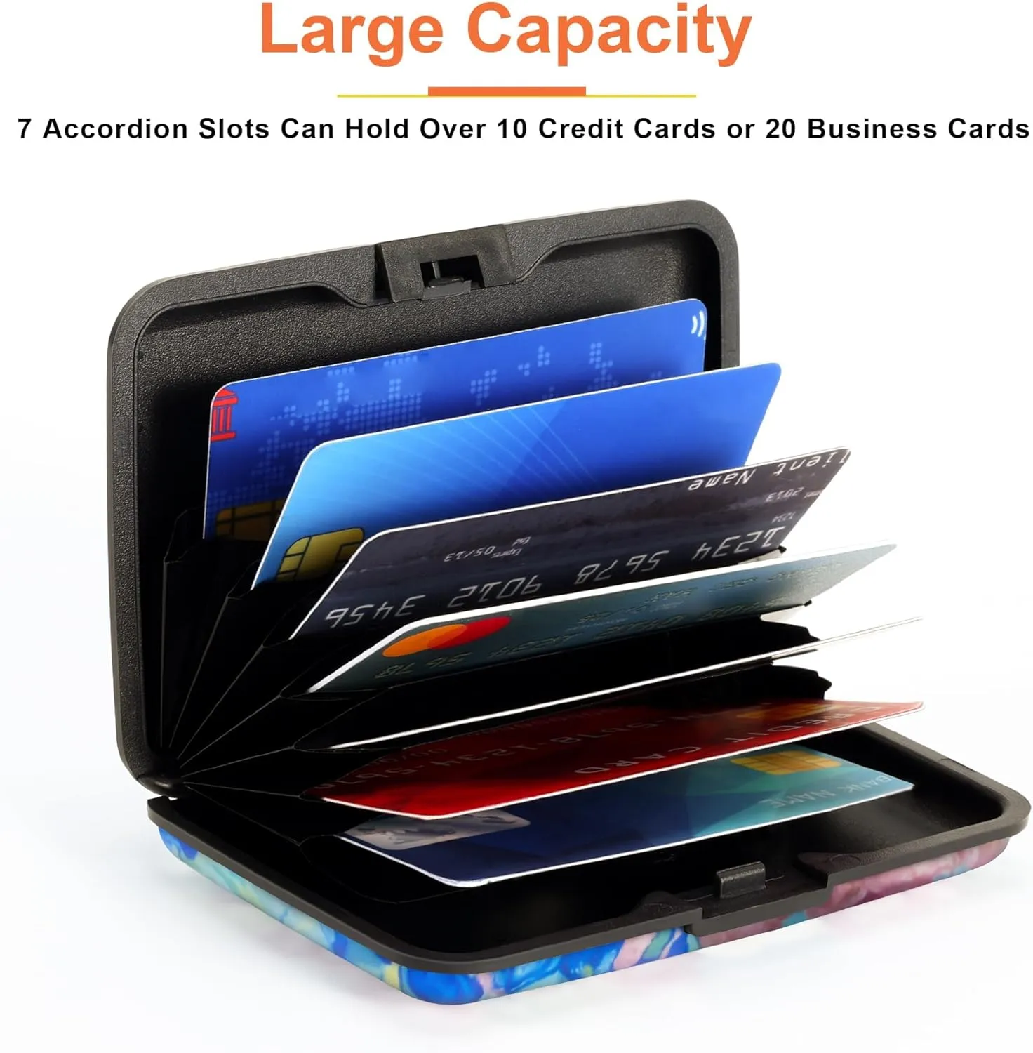 Mayski Credit Card Holder, RFID Blocking, Aluminum Alloy Hard Case, Small Mini Business Metal Wallet for Women Men, Lrises