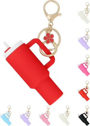 Mini Tumbler Keychain for Stanley Cup AccessoriesSchool Bag Handbag Backpack Keychain for Woman Girl