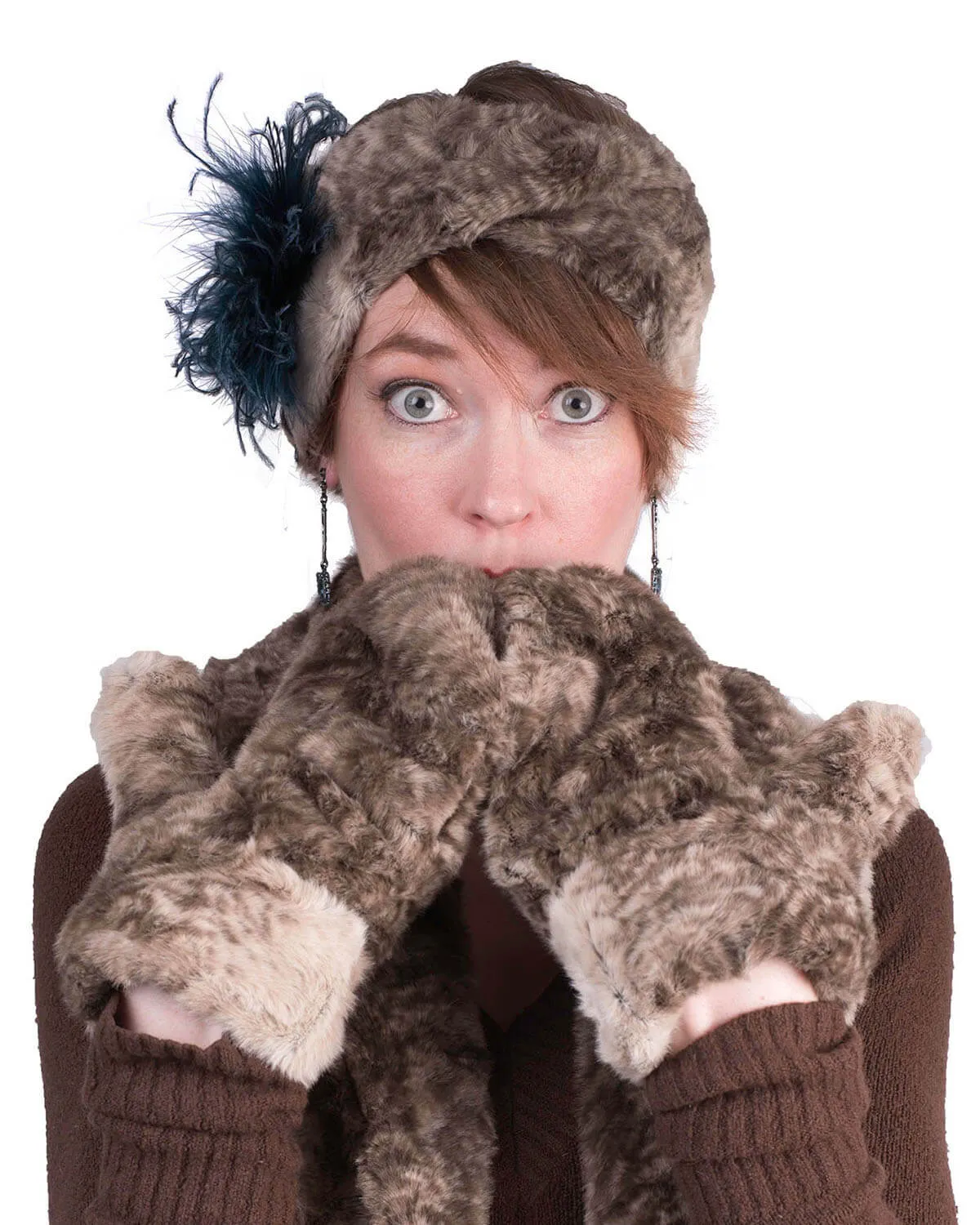 Mittens (Small / Snug) - Plush Faux Fur in Willows Grove -  Sold Out!