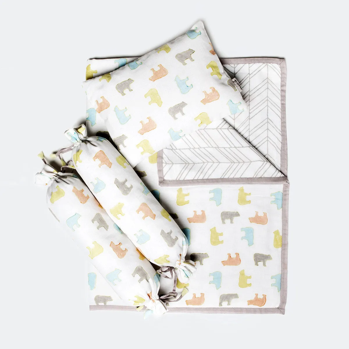 New Baby Mini Cot Set <br> Multi-Colour Bear<br><span style="font-size: 10px;">Can be Personalised</span>