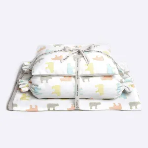 New Baby Mini Cot Set <br> Multi-Colour Bear<br><span style="font-size: 10px;">Can be Personalised</span>