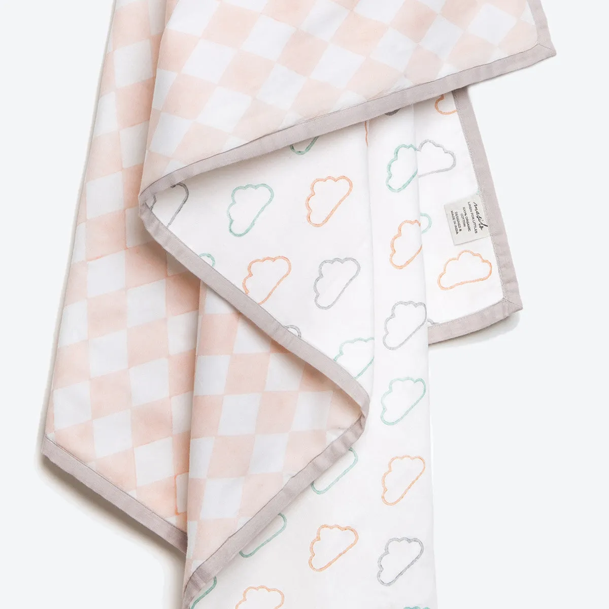 New Baby Mini Cot Set <br> Pink Cloud<br><span style="font-size: 10px;">Can be Personalised</span>