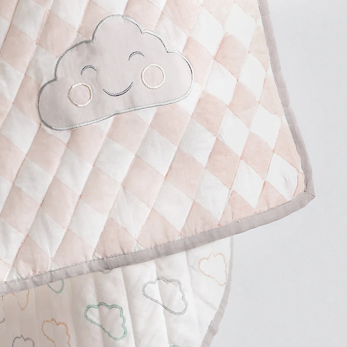 New Baby Mini Cot Set <br> Pink Cloud<br><span style="font-size: 10px;">Can be Personalised</span>