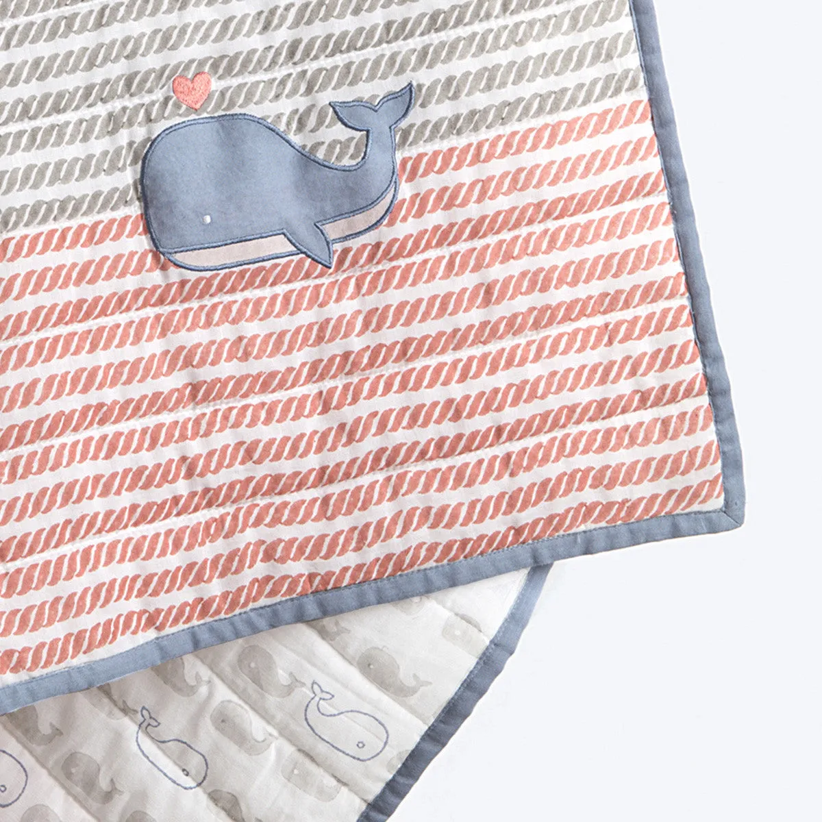 New Baby Mini Cot Set <br> Whale<br><span style="font-size: 10px;">Can be Personalised</span>