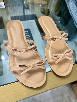 Nude Bow Sandals