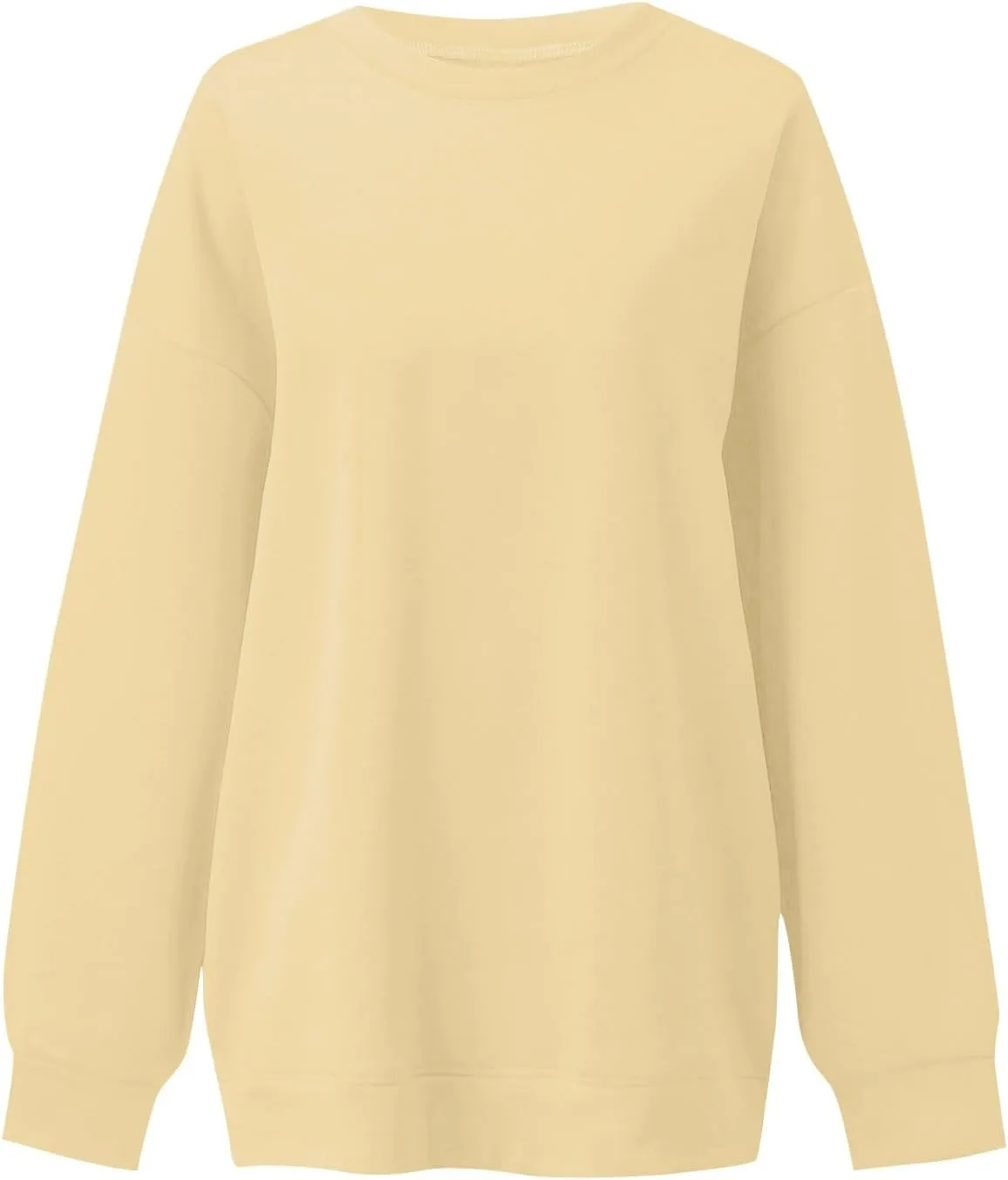 Oversized Sweatshirt for Women Fleece Hoodie Crewneck Sweatshirts Long Sleeve Drop Shoulder Pullover Casual Tops