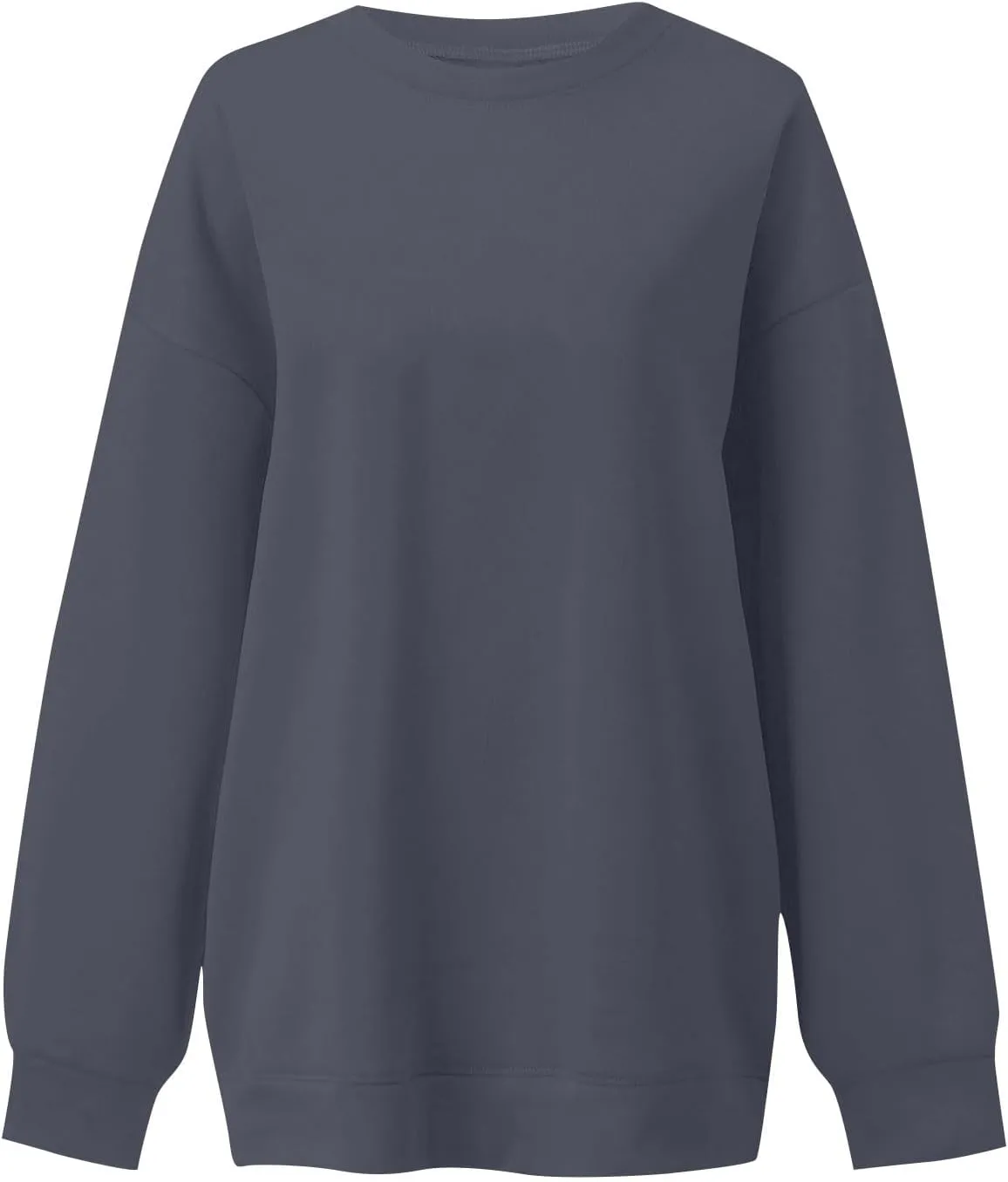Oversized Sweatshirt for Women Fleece Hoodie Crewneck Sweatshirts Long Sleeve Drop Shoulder Pullover Casual Tops