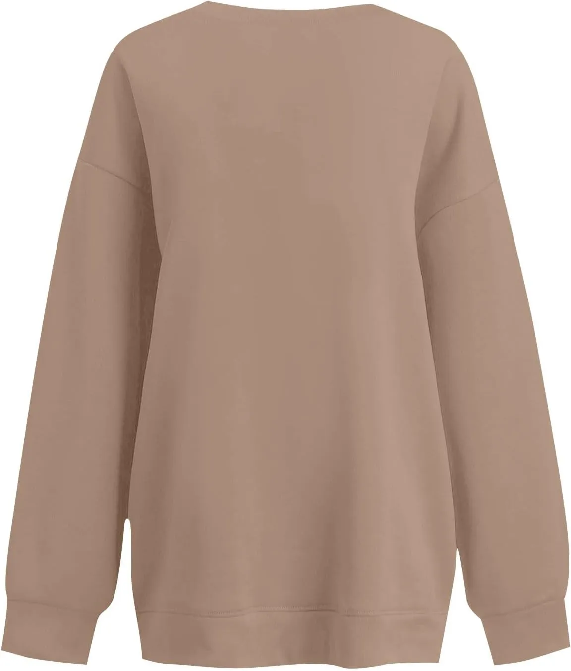 Oversized Sweatshirt for Women Fleece Hoodie Crewneck Sweatshirts Long Sleeve Drop Shoulder Pullover Casual Tops