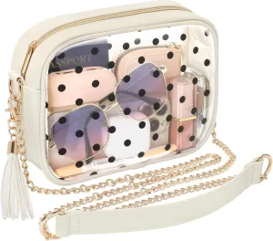 PACKISM Clear Bag for Stadium Events - Clear Purses for Women Stadium Crossbody Concert Bag for Game Day Sports, Festival