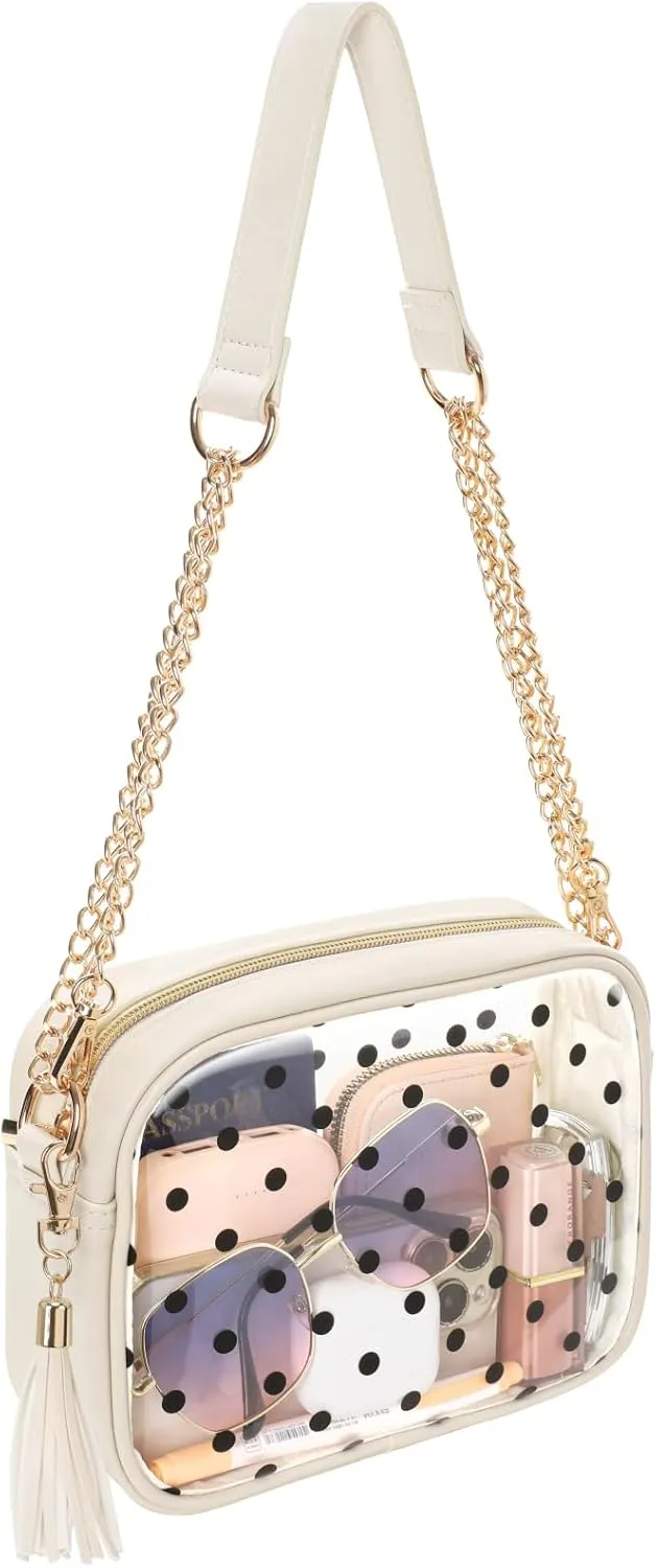 PACKISM Clear Bag for Stadium Events - Clear Purses for Women Stadium Crossbody Concert Bag for Game Day Sports, Festival