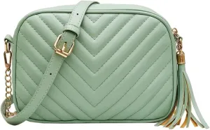 Satcher Purse with Chain Strap Large Capacity Handbag Wallet Womens PU Leather Tassel Shoulder for Work