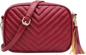 Satcher Purse with Chain Strap Large Capacity Handbag Wallet Womens PU Leather Tassel Shoulder for Work