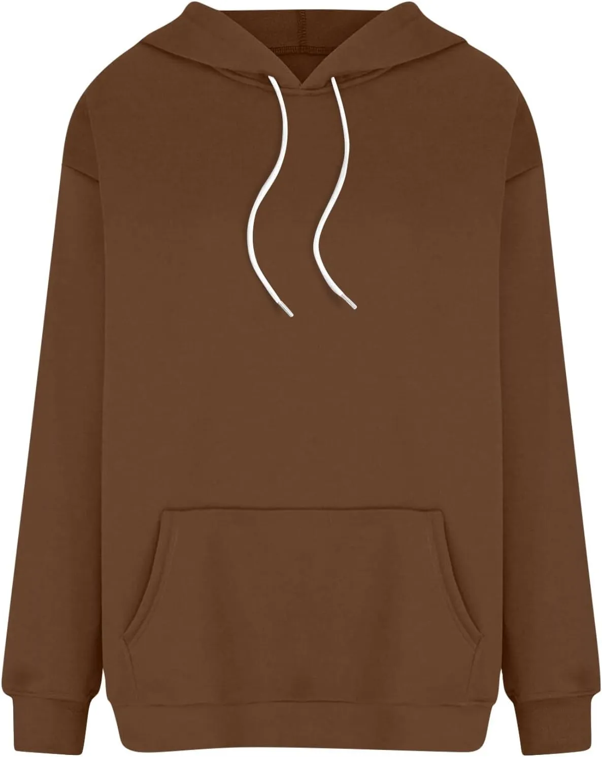 Sherpa Hoodie Women Trendy Oversized Hoodies Y2K Lightweight Pullover Sweatshirts Long Sleeve Plain Hoodie with Pockets