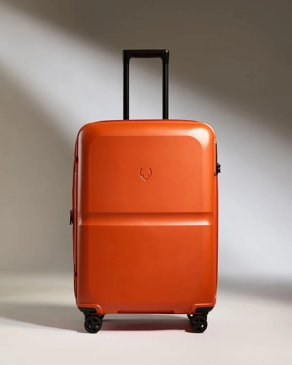 Single Stripe Hardside Luggage 26 Inch Checked-Medium Suitcase - Durable, Lightweight & Expandable, 4 Spinner Wheels - Adjustable Handle, TSA Lock - Ember