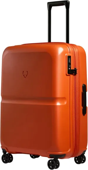 Single Stripe Hardside Luggage 26 Inch Checked-Medium Suitcase - Durable, Lightweight & Expandable, 4 Spinner Wheels - Adjustable Handle, TSA Lock - Ember