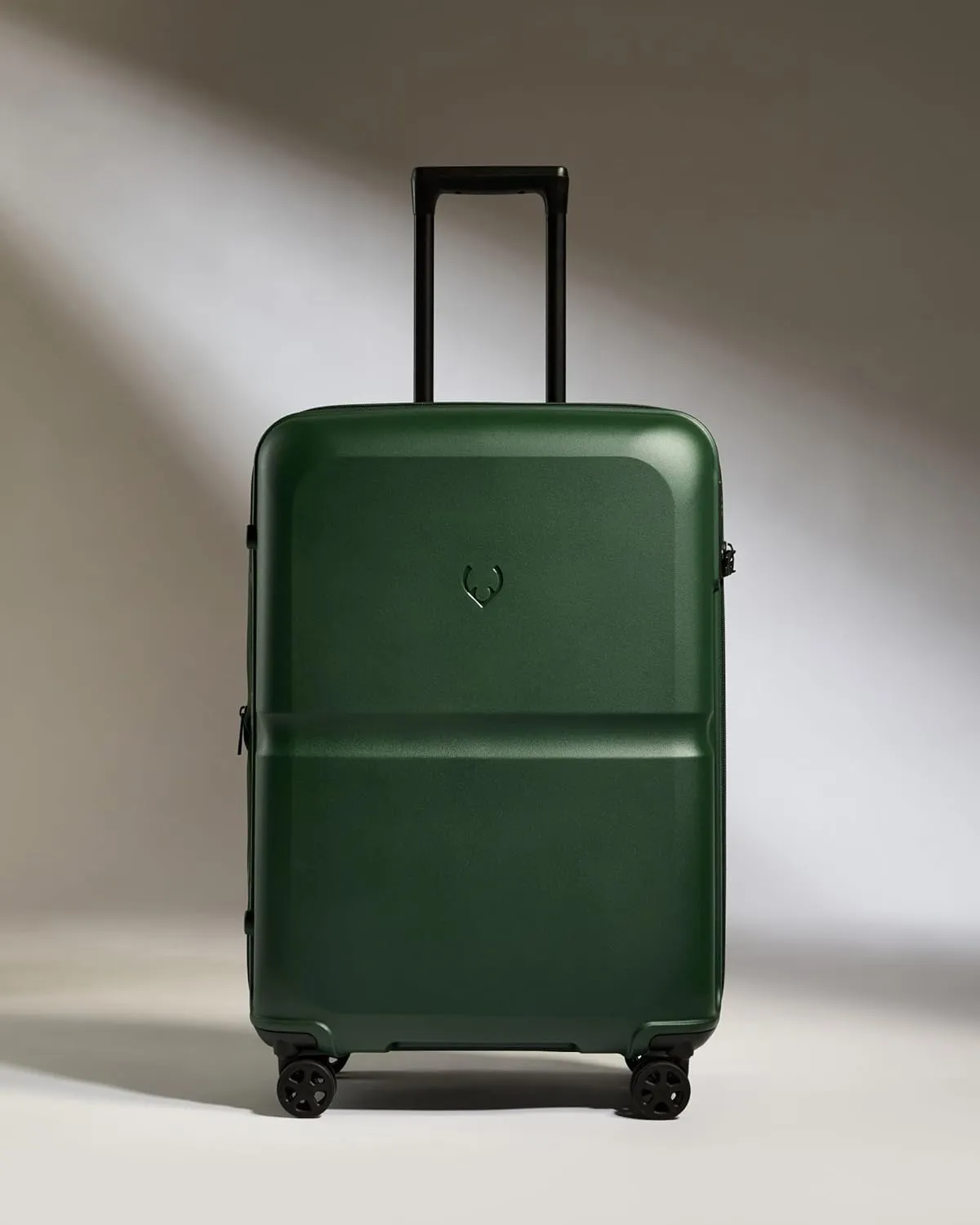 Single Stripe Hardside Luggage 26 Inch Checked-Medium Suitcase - Durable, Lightweight & Expandable, 4 Spinner Wheels - Adjustable Handle, TSA Lock - Green