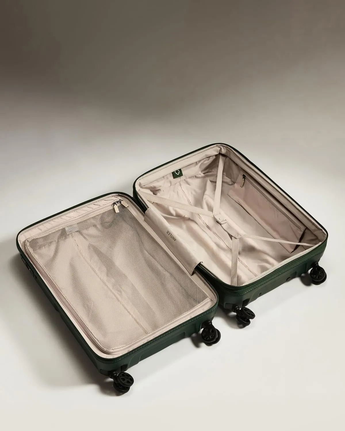 Single Stripe Hardside Luggage 26 Inch Checked-Medium Suitcase - Durable, Lightweight & Expandable, 4 Spinner Wheels - Adjustable Handle, TSA Lock - Green