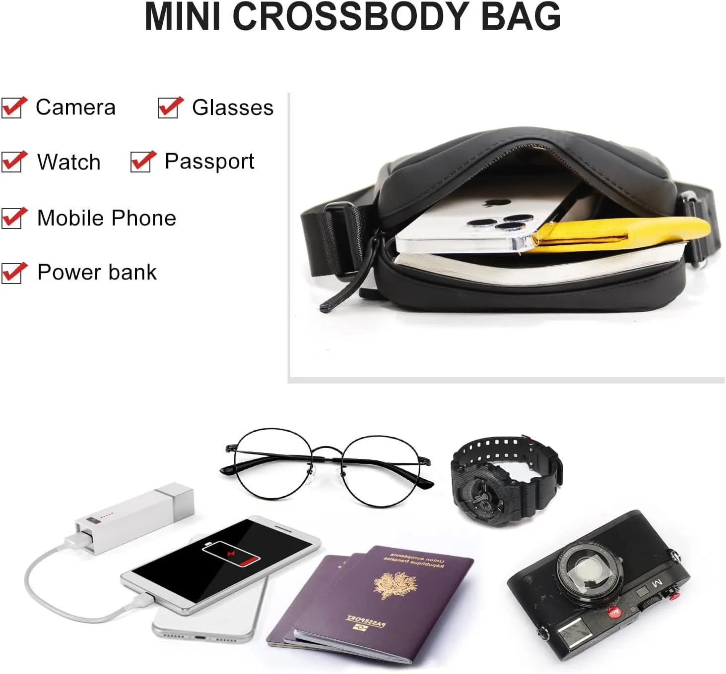 Small/Medium Crossbody bag for men shoulder bag mens purse satchel leather messenger bag gift man