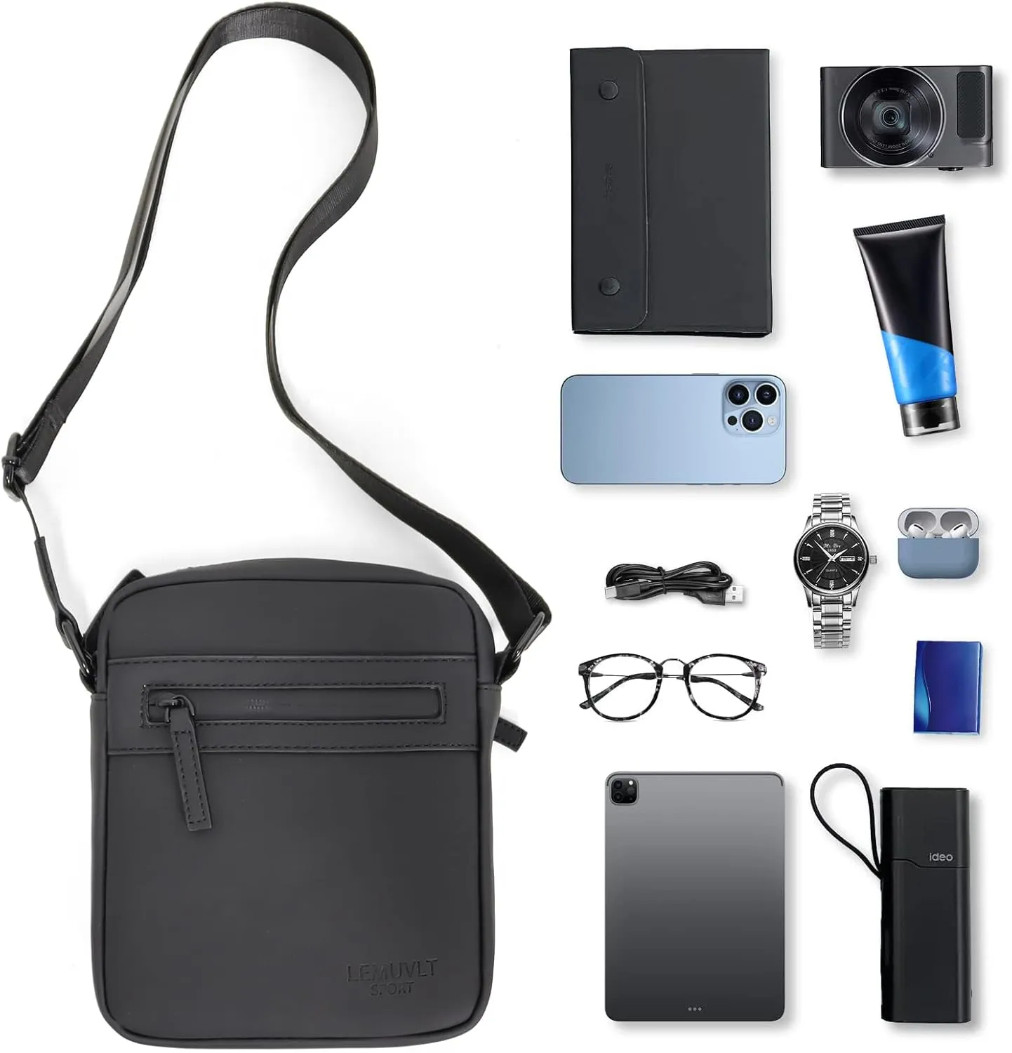 Small/Medium Crossbody bag for men shoulder bag mens purse satchel leather messenger bag gift man